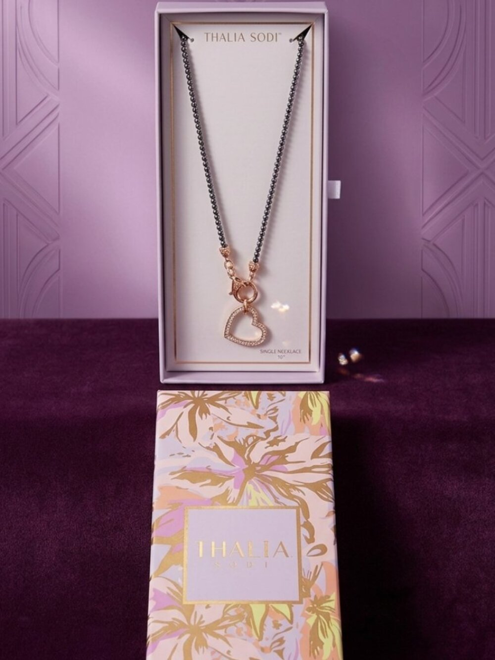 Thalia Sodi Gold and Silver heart necklace